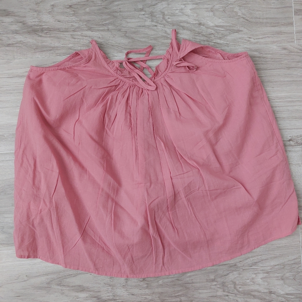 LOFT Blush Ruffled Blouse